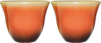 Classic Home and Garden Resin Planter, 15" | Tequila Sunrise | Pack of 2 | Flower Pot