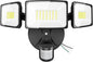 Onforu 75W LED Flood Light Motion Sensor Outdoor, 7000lm Dusk to Dawn Flood Light, Security Light with Three Head, IP65 Waterproof Exterior Floodlight, 6500k Wall Light for Entryway Stairs Yard Garage