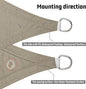 Right Triangle x22.4' Waterproof Sun Shade Sail Canopy UV Block, 10'x20'