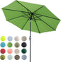 Tempera Patio Market Outdoor Table Umbrella with Auto Tilt and Crank, Large Sun Umbrella with Sturdy Pole & Fade Resistant Canopy, Easy to Set