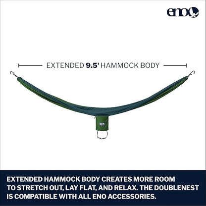 ENO, Eagles Nest Outfitters DoubleNest Lightweight Camping Hammock, 1 to 2 Person, Special Edition Colors, ATC