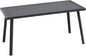 C-Hopetree Small Metal Outdoor Coffee Side Table for Outside Patio, Rectangle, Black