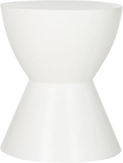 Safavieh Outdoor Collection Athena Modern Concrete Dark Grey Round 17.7-inch Accent Table