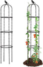Garden Trellis for Climbing Plant Outdoor, 67" Tall Round Cucumber Trellis Plant Supports for Vines Flower Climbing Rose Clematis Vegetable Tomato Trellis, 1PC, Black