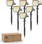 Philips 6 Packs Solar Spot Lights Outdoor Waterproof, 28 LED 3000K Solar Powered Landscape Pathway Lights, Dusk to Dawn Solar Spotlights for Garden, Yard, Lawn, Walkway, Driveway