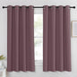 NICETOWN Blackout Dry Rose Curtain 63 inches Long for Girls Room - Grommet Thermal Insulated Room Darkening Window Treatment Privacy Drapes for Bedroom/Living Room (1 Piece, W52 x L63)