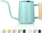 Watering Can Indoor Plants, 35oz Small Indoor Stainless Steel Metal Watering Can Modern Decorative Watering Pot with Long Spout for Indoor House Plant Bonsai Outdoor Garden Flowers -Green