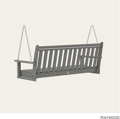 POLYWOOD GNS60GY Vineyard 60" Swing, Slate Grey