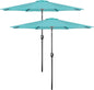 Simple Deluxe 9' Patio Umbrella Outdoor Table Market Yard Umbrella with Push Button Tilt/Crank