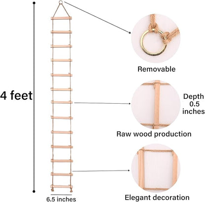 Sturdy Climbing Plants Trellis - Natural Wood Ladder Design for Indoor & Outdoor Use, Easy Installation, Reliable Support for Vines & Climbers, Modern Home Decor, Durable Plant Support System