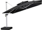 PURPLE LEAF 12 Feet Double Top Deluxe Square Patio Umbrella Offset Hanging Umbrella Cantilever Outdoor Market Umbrella Garden, Black