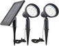 SUNLONG Solar Powered Spot Lights Outdoor Waterproof 2 in 1 Bright Solar SpotLights Power Adjustable for Flag Yard Flagpole Landscape Dusk to Dawn 2 x Spots White