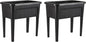 2 Pcs Plastic Raised Garden Beds with Legs，16 Gallon Outdoor Elevated Garden Planter Box，Perfect for Flowers, Vegetables, and Herbs