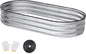 Raised Garden Bed, 6x3x1ft Galvanized Outdoor Planter Beds with Safety Edging and Gloves, Oval Metal Planter Box for Gardening Vegetables Flowers Herb-Sliver