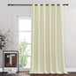 NICETOWN Room Darkening Curtain for Sliding Glass Door, Blackout Patio Door Curtain Wide Window Treatment Privacy Thermal Insulated Drapes for Bedroom/Living Room (1 Panel, Beige, W80 x L95)
