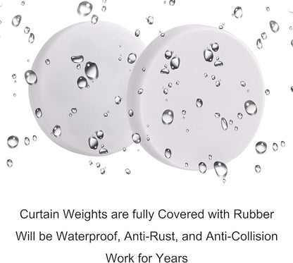 Magnetic Shower Curtain Weights, Rubber Covered Heavy Duty Weights, Prevent Curtain Liner from Blowing Around, Work for Drapery, Tablecloth, Flag, Outdoor Curtain 5 Pairs(Pack of 10)
