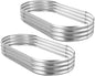 Land Guard 2Pcs Galvanized Raised Garden Bed Kit, 10×4×1ft Galvanized Planter Raised Garden Boxes Outdoor, Oval Large Metal Raised Garden Beds for Vegetables…………