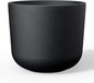 Kante Round Concrete Planter, 9 Inch Dia Classic Style Large Plant Pot with Drainage Hole for Indoor & Outdoor Plants, Ideal for Home, Patio, Garden, Black