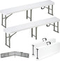 6ft Plastic Folding Bench with Carrying Handle & Lock, Portable Outdoor Bench in Garden Picnic Camping Dining Party Seat, Waterproof Bench for Soccer Activities, Firm and Durable (2Pack A)