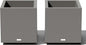 Veradek Block Series Cube Plastic Planter - Large Square Planter for Indoor or Outdoor Patio/Garden | Durable All-Weather Use with Drainage Holes | Modern Décor for Tall Plants, Trees, Flowers
