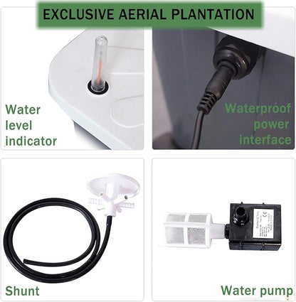 Hydroponics Tower Indoor Growing System Vertical Garden Planter Indoor Smart Garden Kit with Pump and Movable Water Tank Vegetable Plant Gift for Gardening Lover (30-Plants)