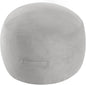 MeMoreCool Round Stuffed Pouf Ottoman Foot Rest, Floor Pouf Foot Stool with Soft Foam Chunk Filling, Small Round Ottoman Footstool Circle Footrest for Living Room, Light Grey