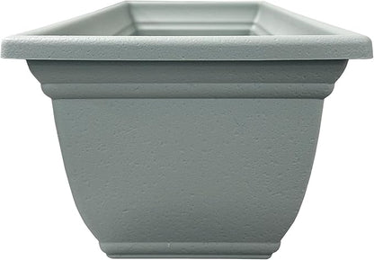The HC Companies 24 Inch Mojave Window Planter Box with Drainage Holes, Lightweight UV-Resistant Plastic Outdoor Planters, 2-Pack Flower Box for Garden & Home Decor, Sage Green