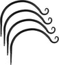 Mkono 4 Pack 8 Inch Plant Hangers Hanging Plant Bracket Wall Post Hooks Indoor Outdoor for Flower Pot Basket, Bird Feeder, Wind Chime, Lanterns, Black