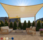 GORILLA GRIP Heavy Duty Sun Shade, UV Protection Fade Tear and Rust Resistant Rectangle Sunshade Canopy, Curved Edges Blocks Sunlight, Breathable Sail, Outdoor Patio, Lawn Garden, 8x12 FT Sand