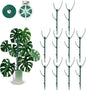10 Pack Stackable Plant Support Stakes, 75inch Climbing Plant Sticks Structures for Monstera with Garden Ties, Durable Alternative to Moss Pole for Indoor Outdoor Plants