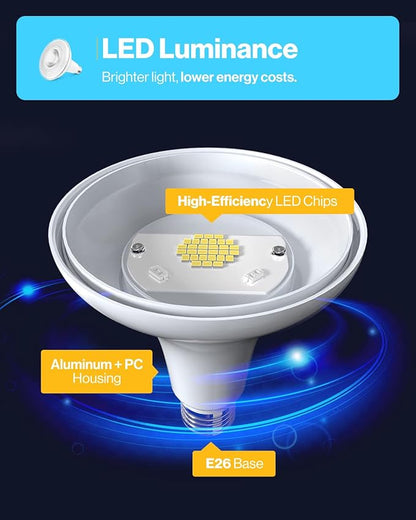 Sunco 48 Pack Outdoor LED Flood Home Patio Driveway Light, Waterproof PAR38 LED Bulb, CRI90, 2700K Soft White,1050 Lumens, 100W Equivalent 13W, Dimmable, Wet-Rated, E26 Base UL
