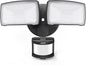 LEPOWER LED Security Lights Motion Sensor Light Outdoor, 30W 3200LM Motion Security Light, 5500K, IP65 Waterproof, 2 Head Motion Detector Flood Light for Garage, Yard, Porch, Black (Not Solar Powered)