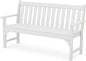 POLYWOOD Vineyard 60" Outdoor Patio Bench, White