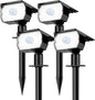 nipify Solar Lights Outdoor Waterproof, Motion Sensor Spot Lights- 4 Pack/56 LED/3 Modes Solar Powered Spotlights 2-in-1 Auto On/Off Landscape Lighting for Outside Yard Wall Garden, Cool White