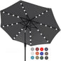 ABCCANOPY Durable Solar Led Patio Umbrellas with 32LED Lights 9FT (Dark Gray)