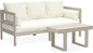 Milliard Outdoor Sofa Patio Furniture Set, Modern Wood Couch with Cushions and Coffee Table, 74 Inch (Grey)
