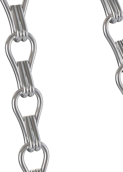 garini 6 Pack, 23 Inch Silver Hanging Baskets Chain, Hanging Chains with Hooks Flower Pot Chain Replacement Plant Hangers for Planters, Bird Feeders and Lanterns