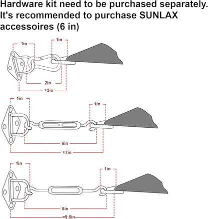 SUNLAX Sun Shade Sail 11' x 16' Butter Cream Rectangle Canopy Sail Shade Cover UV Block Permeable Sunshade Outdoor for Patio Backyard Deck Pergola (We Make Custom Size)