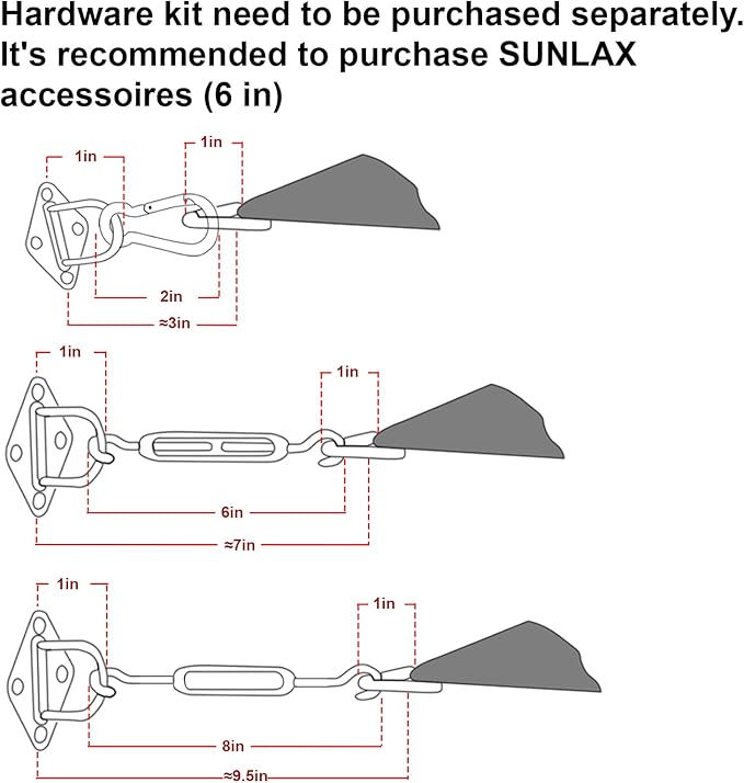 SUNLAX Sun Shade Sail 12' x 12' x 17' Brown Right Triangle Canopy Sail Shade Cover UV Block Permeable Sunshade Outdoor for Patio Backyard (We Make Custom Size)