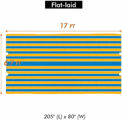 Universal Doubleton Steel Pergola Replacement Cover for Pergola Structures L-PG080PST, 80'x 205'' (Yellow and Blue)
