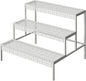 aboxoo 3 Tiers Metal Plant Stand,Rectangular Ladder Flower Pots Outdoor Plant Rack, Indoor Plant Display Rack, Heavy Duty Utility Storage Organizer for Home Garden Patio Balcony, Stair Style(White)