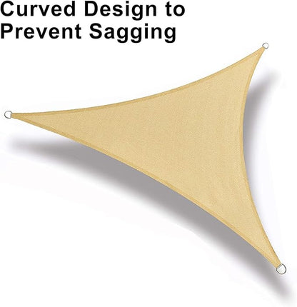 LOVE STORY Custom Size 5'x5'x7.1' Sand Sun Shade Sail Right Triangle Sunhsade Fabric Awning Canopy for Patio Backyard Carport Pergola (Customized)