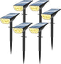 Solar Spot Lights Outdoor, Solar Lights Outdoor Waterproof IP65, 3 Brightness Modes Dusk to Dawn Landscape Spotlights for Yard Garden Pathway Tree Decoration, Warm White, 6 Pack