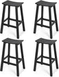 Stoog All-Weather Bar Stools Set of 4, 28" Height Outdoor Bar Stools, Low Maintenance, for Patio, Deck, Kitchen Counter, and Garden, Black