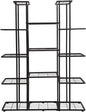MTB Garden 5 Tier 14 Potted Metal Large Plant Stand for Indoor Outdoor Flower Pot Display Planter Shelf, Charcoal Grey