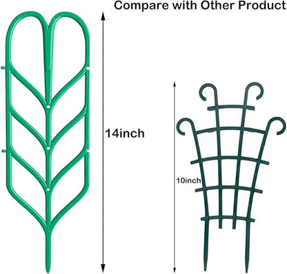 Garden Trellis for Climbing Plants 6 PCS Plastic Indoor Trellis for Potted Plants Green Stackable Mini Climbing Plant Stupport DIY Flower Pot Support for Pea Vegetable Clematis (6 Packs)