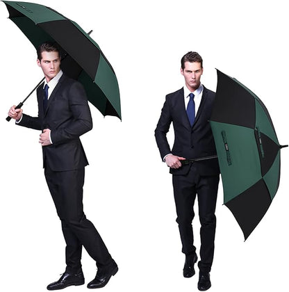 G4Free 47/54/62/68/72 Inch Automatic Open Golf Umbrella Oversize Extra Large Double Canopy Vented Windproof Waterproof Stick Umbrellas
