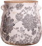 6.68in. Tuscan Planter & Room and Home Decor, Decorative Vase, Indoor/Outdoor Ceramic Plant Pot w/Drainage, French Country Decor Boho Decor, Gifts for Women Birthday Unique, Vintage Grey