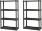 Sterilite 2-Pack 4 Shelf Unit, Heavy-Duty Shelving Storage and Utility Rack - Standing Plastic Organizer Shelves for Kitchen, Bathroom, and Garage