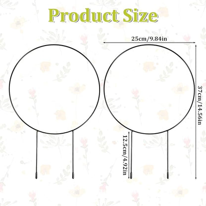 2 Pcs Trellis for Climbing Plants Indoor 14.5" Hoya Trellis Set Small Plant Support Stakes Round Climbing Plant Supports Flower Houseplant Hoya Support for Garden Stem Vines Potted Plants